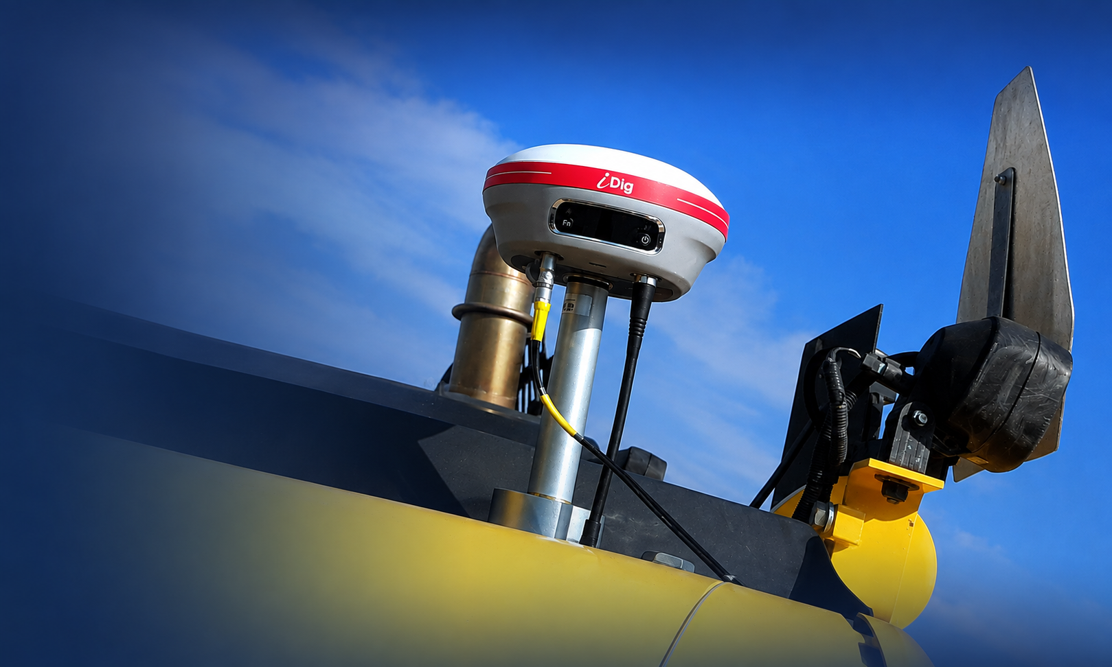 Excavator operator using in-cab 2D grade guidance display