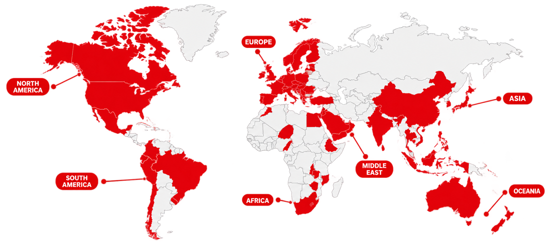 iDig dealer territories across 50+ countries worldwide