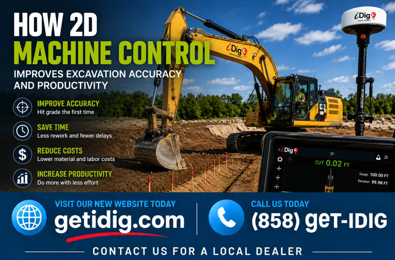 How 2D Machine Control Improves Excavation Accuracy and Productivity