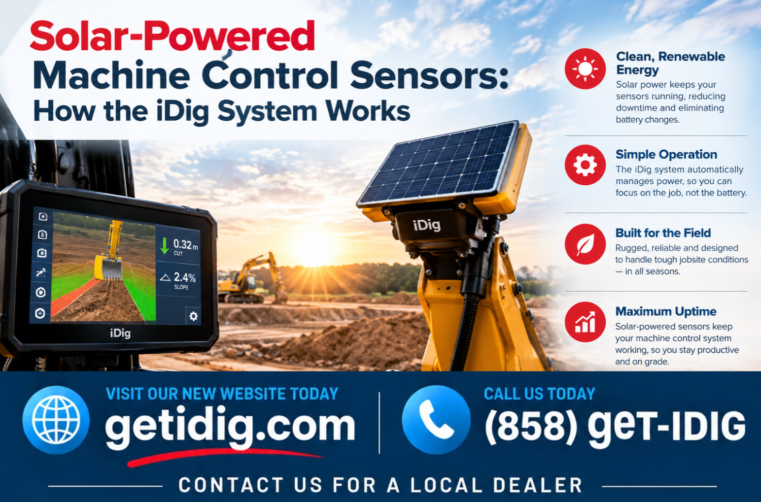 Solar-Powered Machine Control Sensors: How the iDig System Works